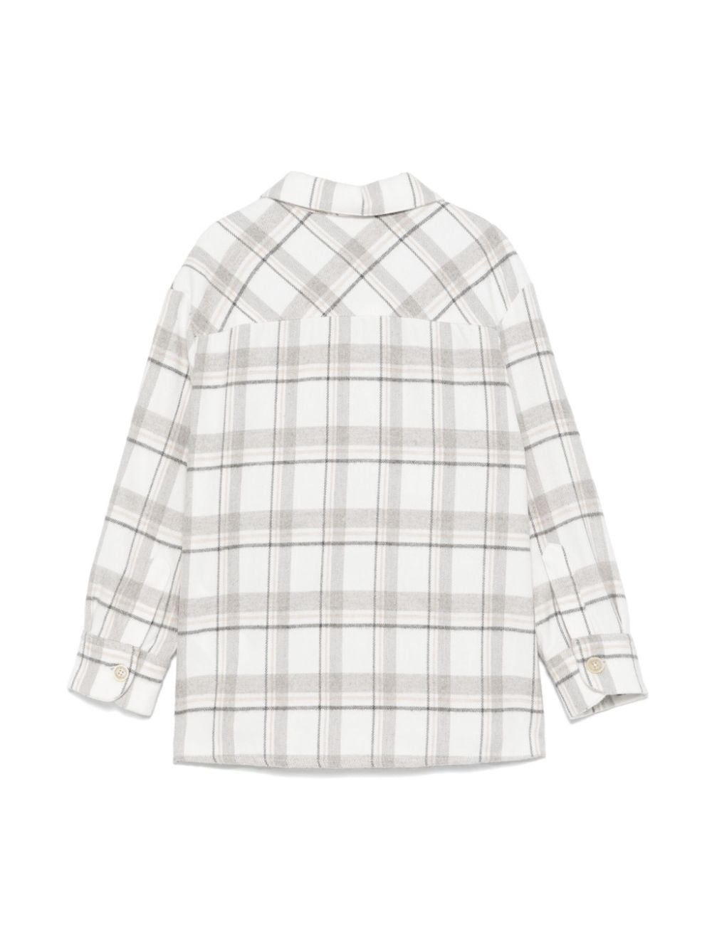 Shop Eleventy Flannel Shirt In White