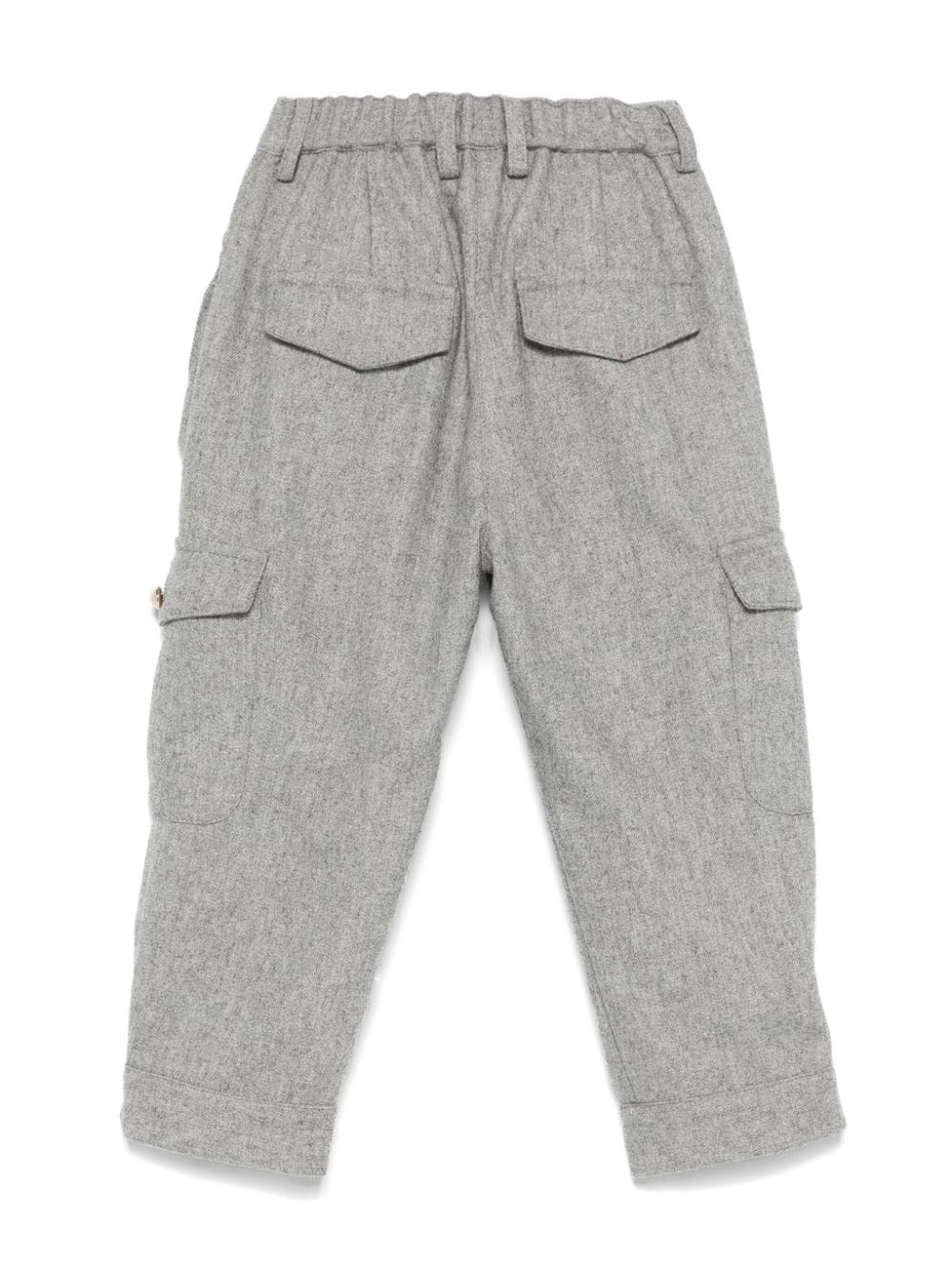 Ermanno Scervino Junior Fluwelen cargo broek - Grijs