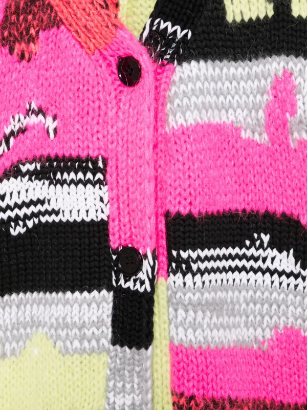 anytee Kid Mohair Cardigan ″ Black Pink″