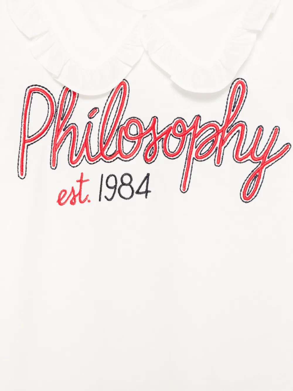 Philosophy Di Lorenzo Serafini Kids Top met geborduurd logo Beige