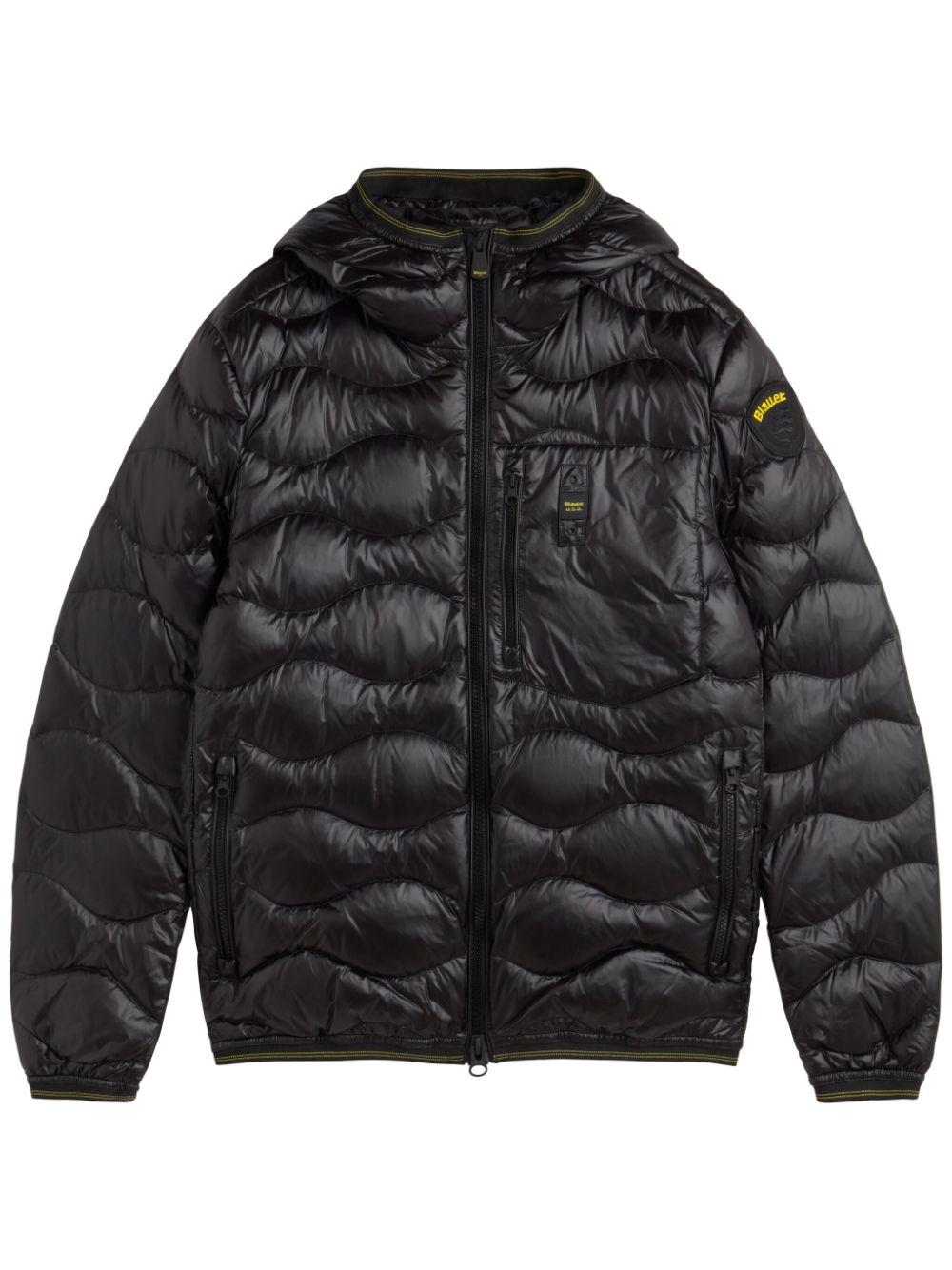 Wave quilted jacket