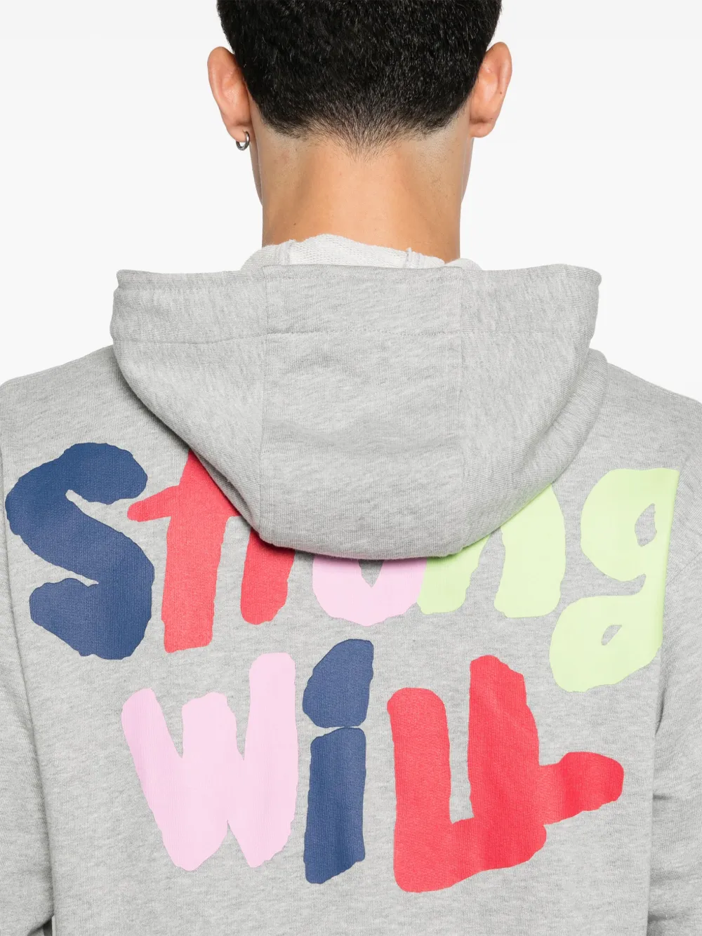 Comme Des Garçons Shirt Hoodie met tekst Grijs