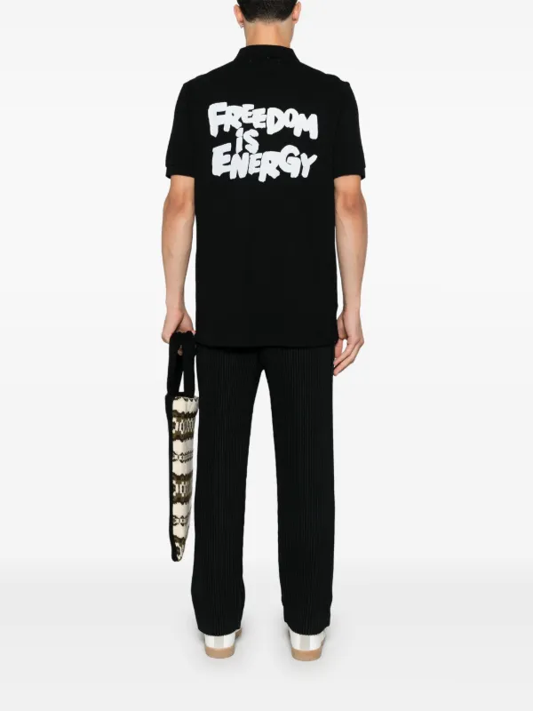 Comme Des Garçons Shirt x Fred Perry スローガン ポロシャツ