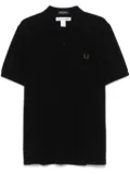 Comme Des Garçons Shirt x Fred Perry slogan-print polo shirt - Black