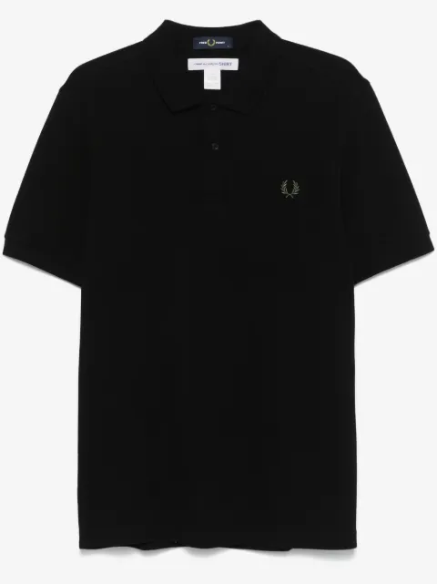 Comme Des Garçons Shirt x Fred Perry slogan-print polo shirt