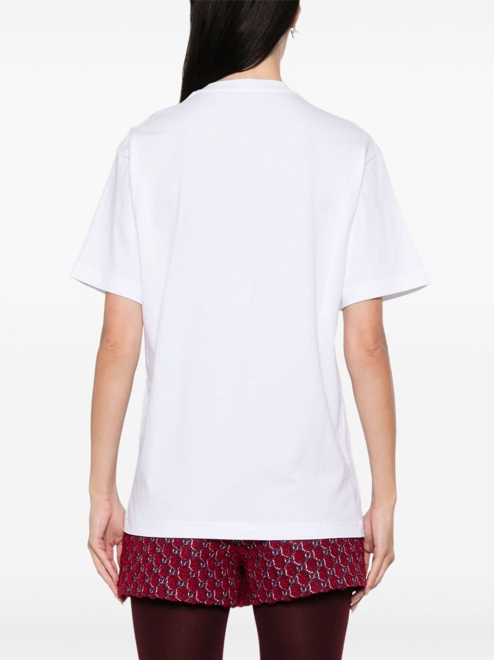 Shop Gucci Cotton Jersey T-shirt In White