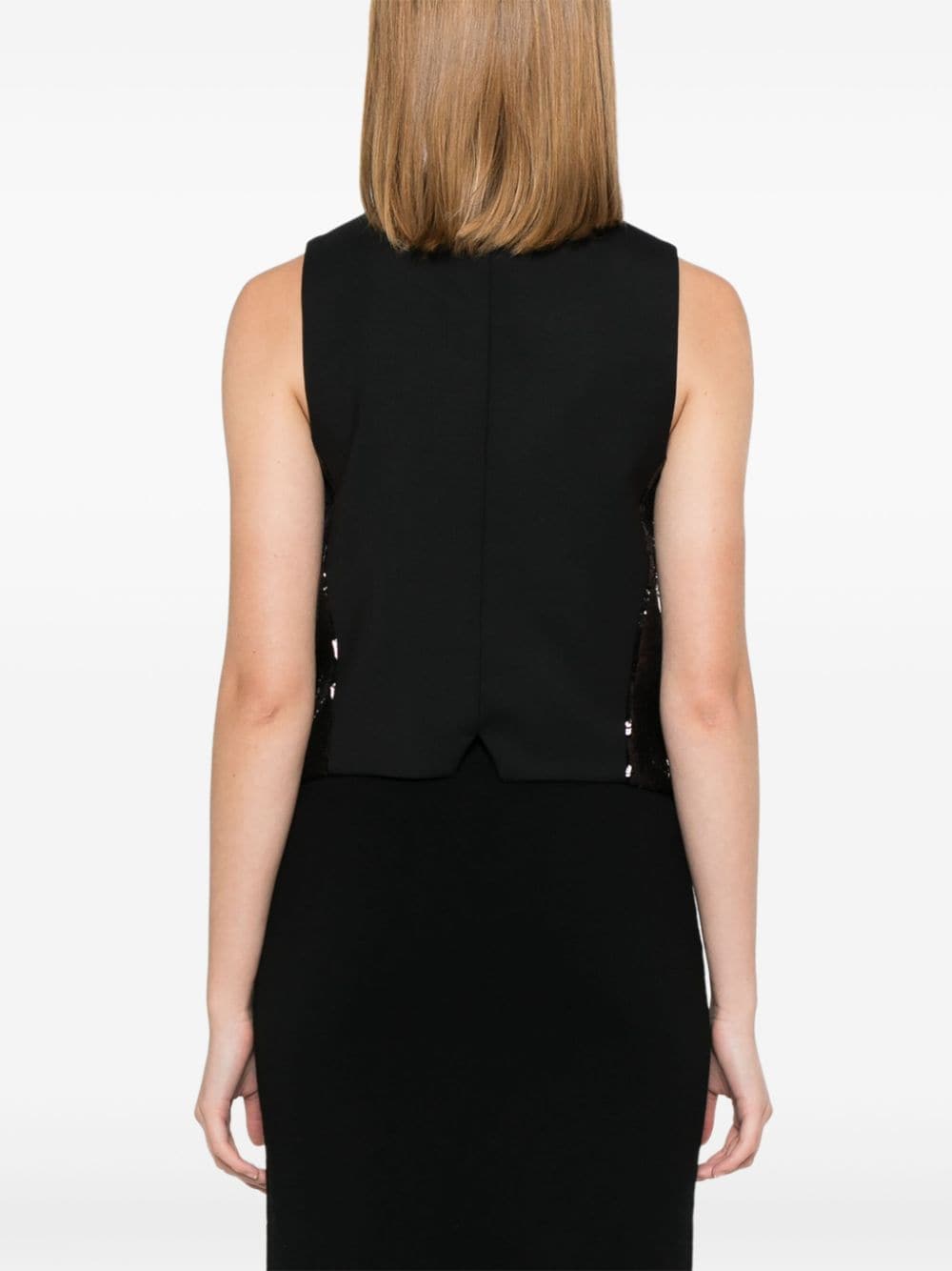 Shop Pt Torino Sequinned Waistcoat In Black