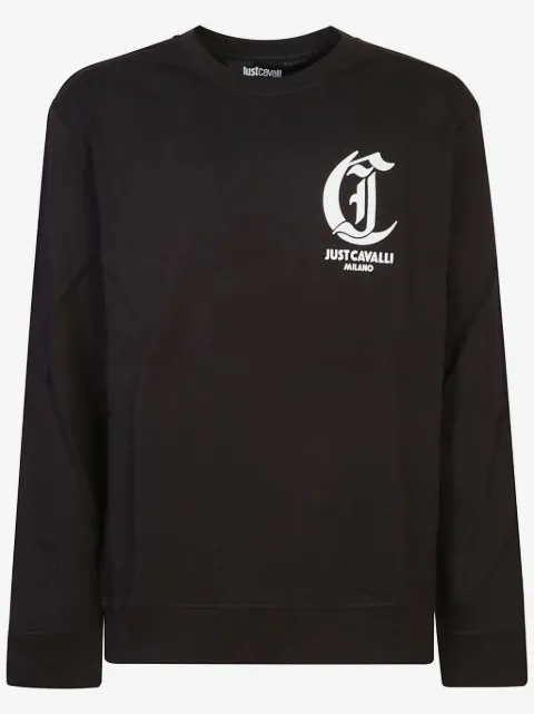 Just Cavalli embroidered cotton sweatshirt