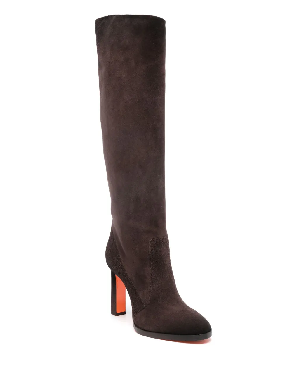 Santoni 90 mm Suède enkellaarzen Zwart
