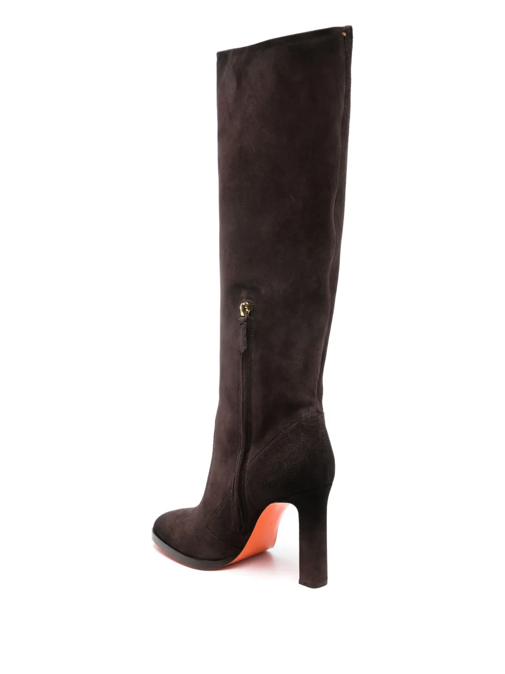 Santoni 90 mm Suède enkellaarzen Zwart