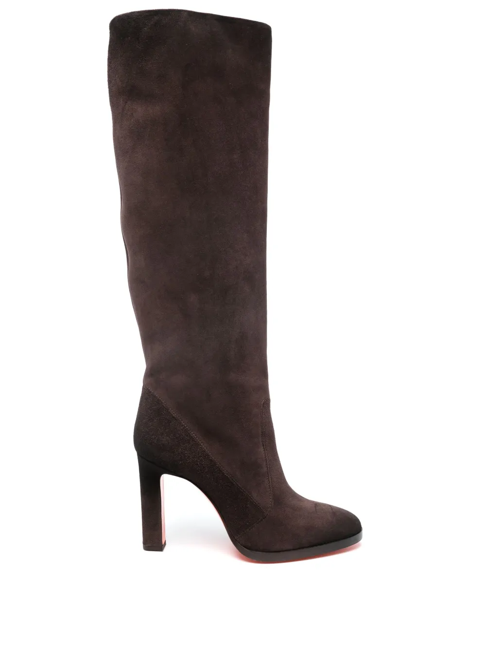 Santoni 90 mm Suède enkellaarzen Zwart