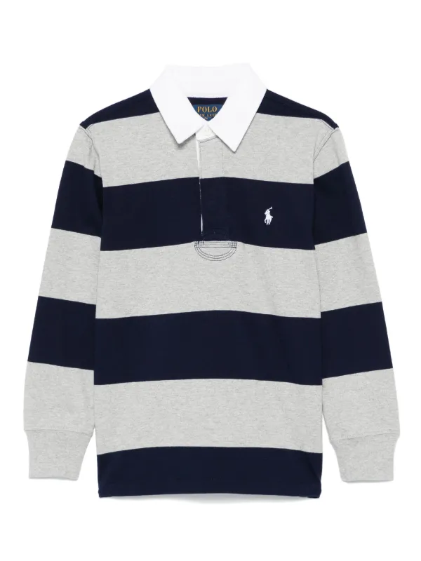 POLO RALPH LAUREN KIDS Striped Polo Shirt Blue FARFETCH