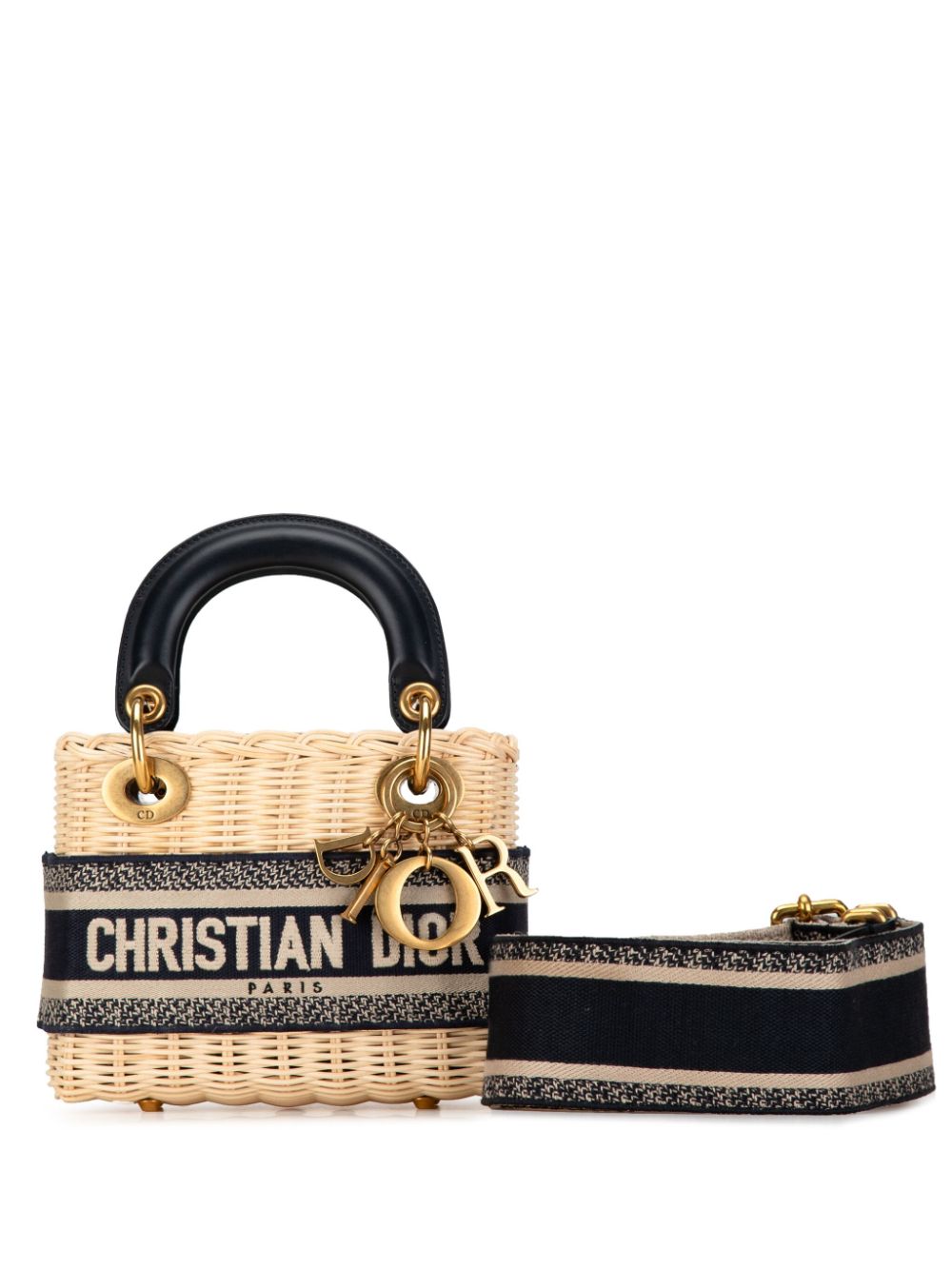 Christian Dior 2022 Mini Oblique Wicker Lady Dior satchel Women