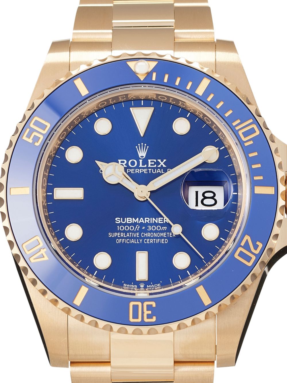 Rolex Ongedragen Submariner Date horloge 41 mm - Blauw