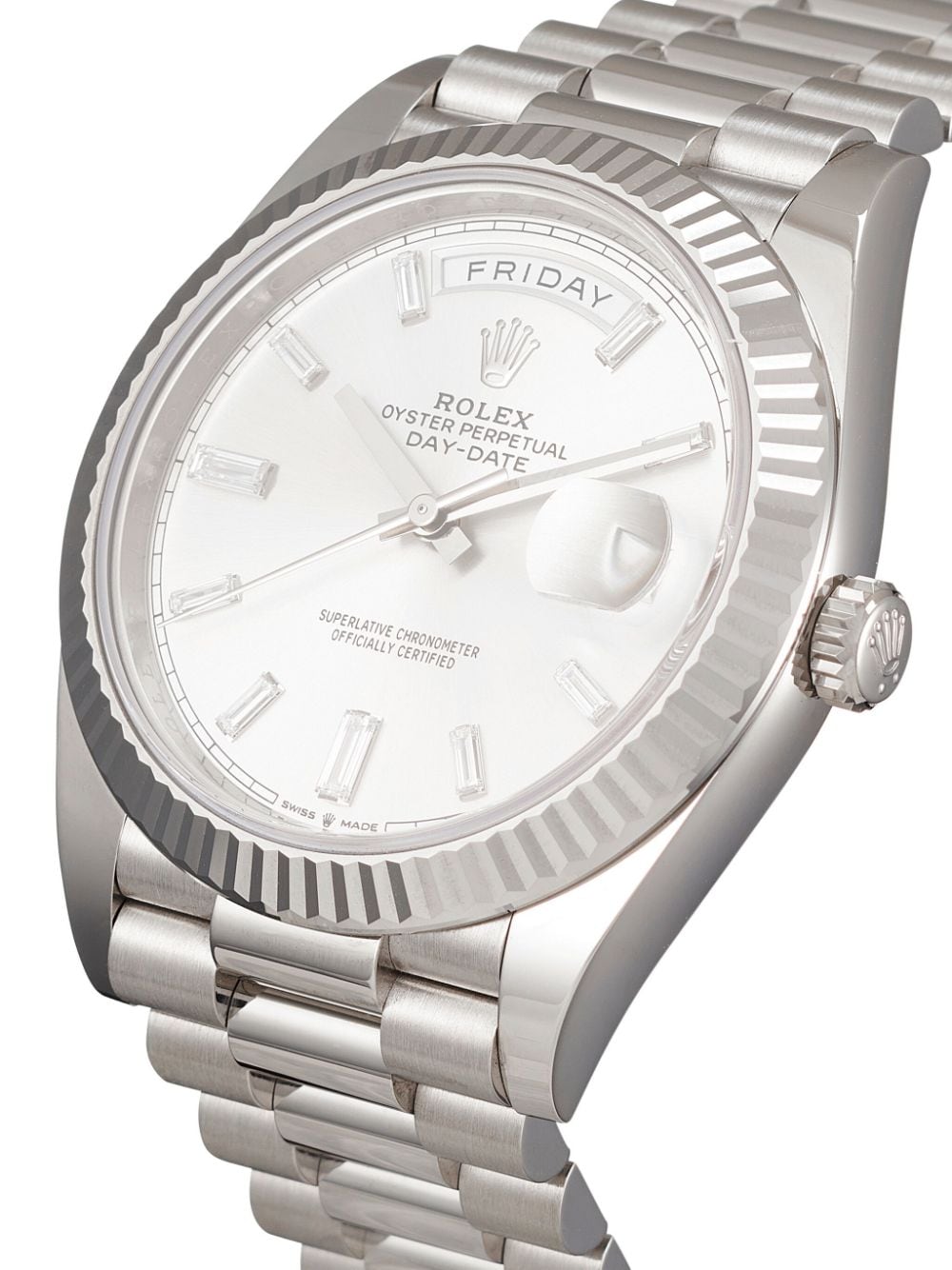 Rolex Ongedragen Day-Date horloge 40 mm - Zilver