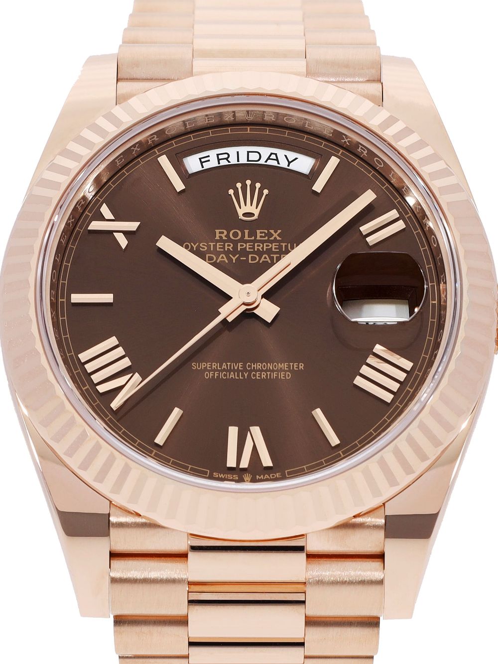 Rolex Ongedragen Day-Date horloge 40 mm - Bruin