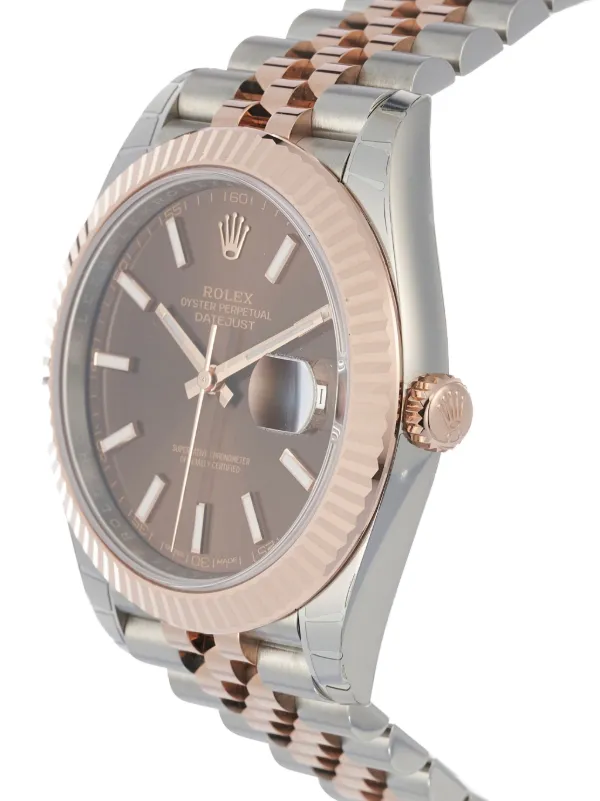 Rolex 未使用 デイトジャスト 41mm | ブラウン | FARFETCH JP