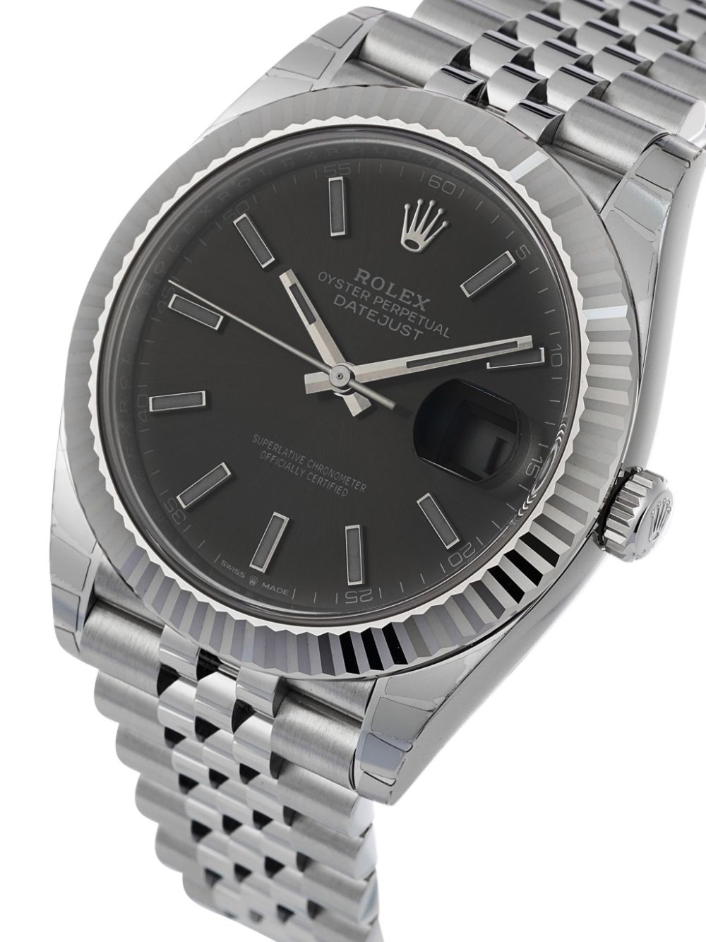 Rolex Ongedragen Datejust horloge 41 mm - Grijs