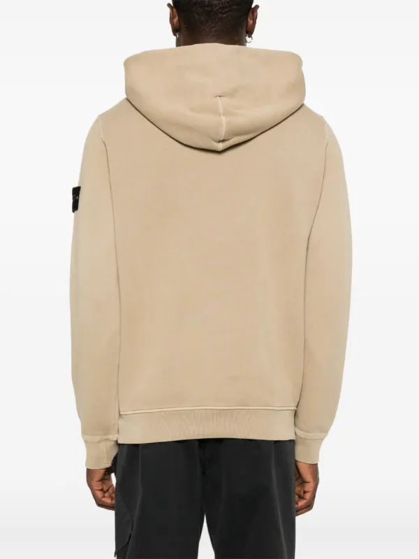 Farfetch Stone Island Pullover Mit Logo Stone Island Hoodie Braun