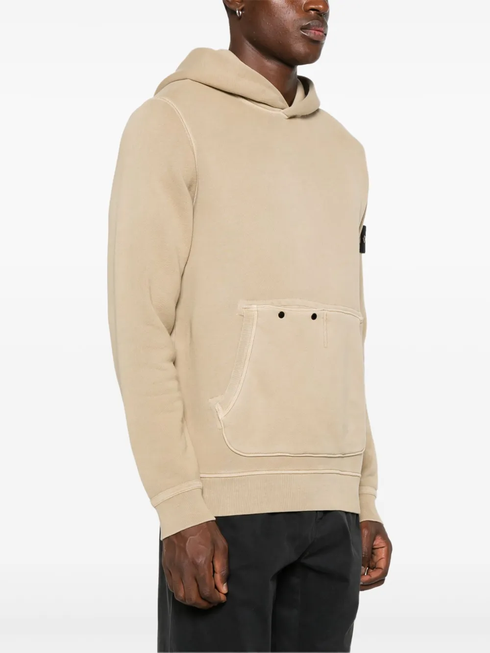 Stone Island Hoodie met Compass-logopatch Bruin