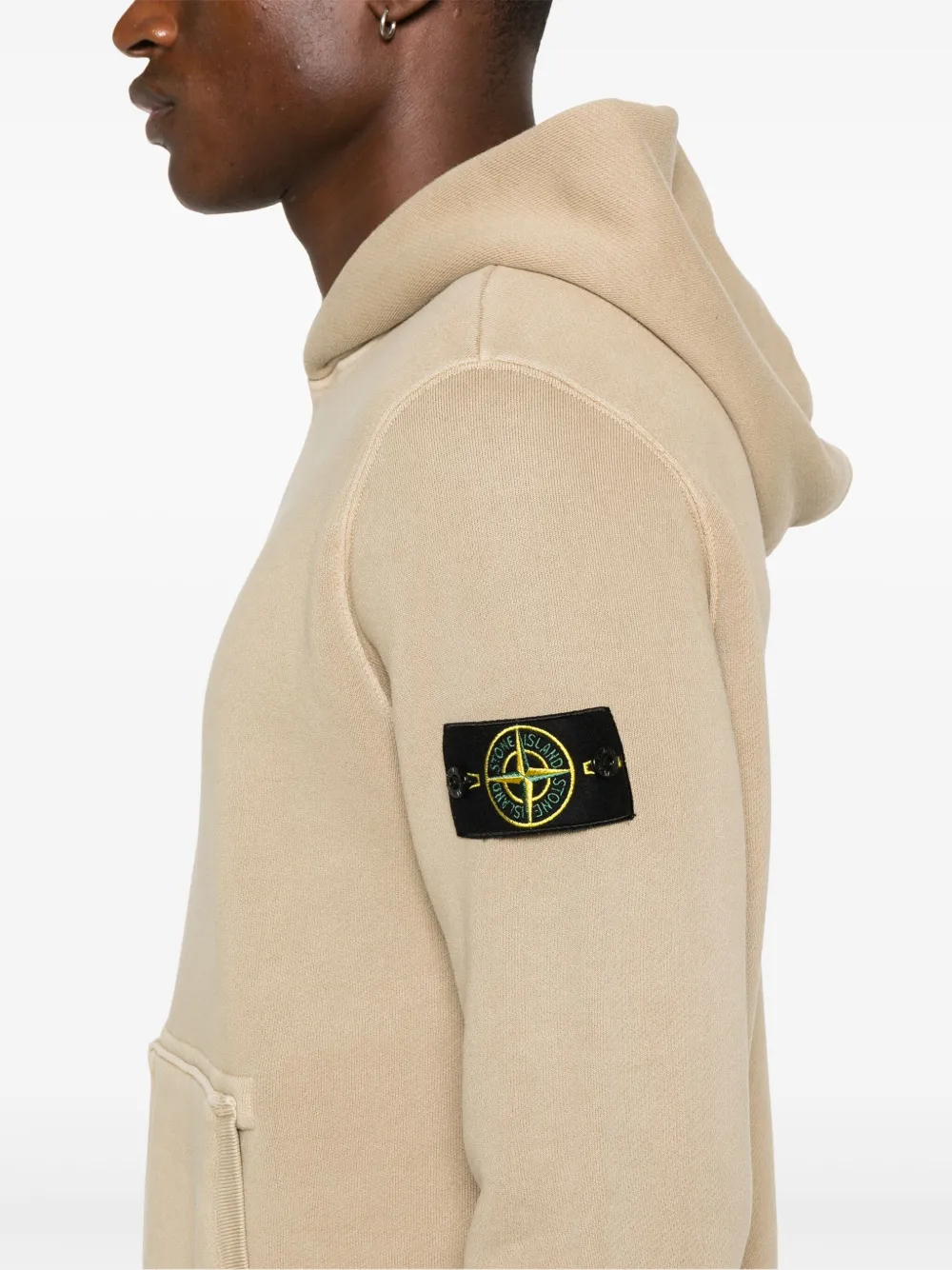 Stone Island Hoodie met Compass-logopatch Bruin