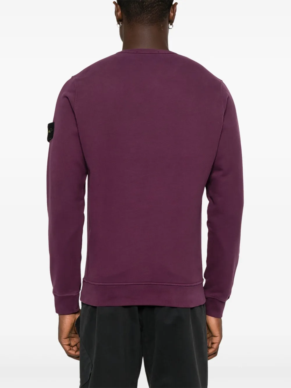 Stone Island Brushed organic cotton Sweatshirt Purple FARFETCH GR