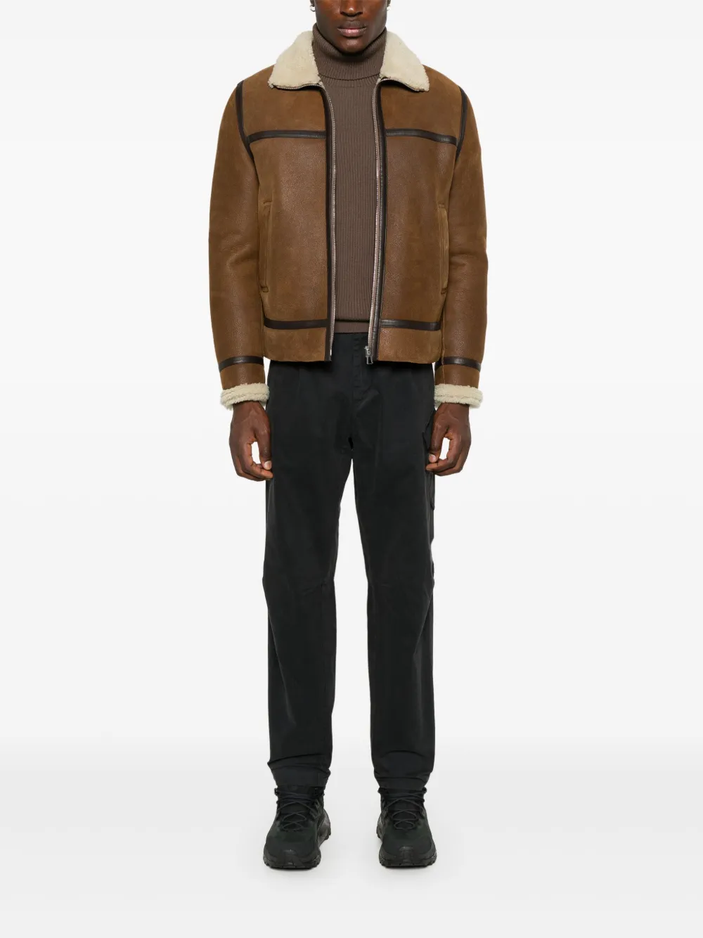 Stone Island Wollen geribbelde trui - Bruin