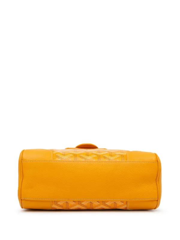 Goyard Pre Owned 2019 Mini Goyardine Saigon Souple Satchel Yellow FARFETCH AE