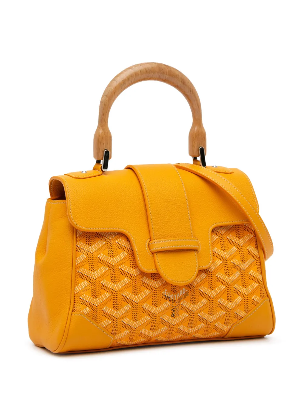 Goyard Pre Owned 2019 Mini Goyardine Saigon Souple Satchel Yellow FARFETCH