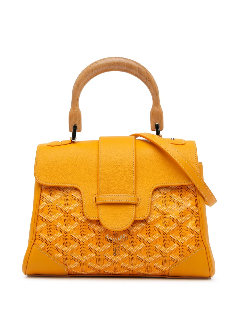 Goyard Pre Owned bolsa satchel Goyardine Saigon Souple mini 2019 mujer Tela Talla unica Amarillo