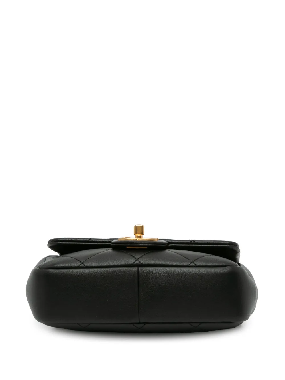 Pre-owned Chanel 2019 Mini In The Loop Flap Satchel In Black