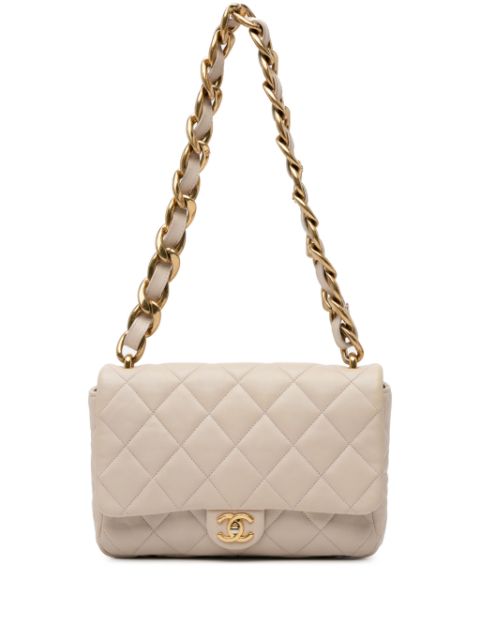 Cheap HOT SALE CHANEL 2021-2024 Large Quilted Lambskin Funky Town Flap shoulder bag Women