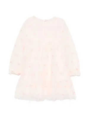 Designer Stella Mccartney kids pink wool floral-embroidered dress shops size 6