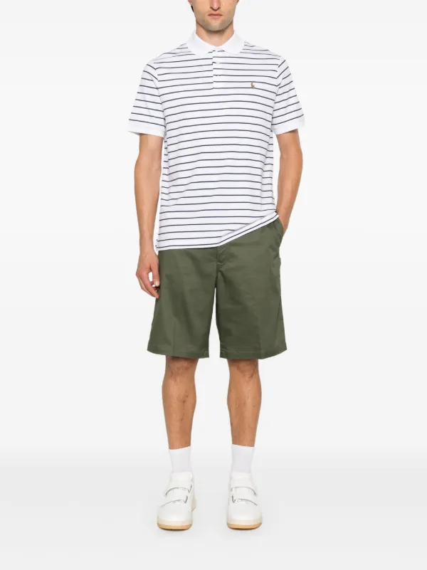 Polo Ralph Lauren Striped Polo Shirt | White | FARFETCH ZA
