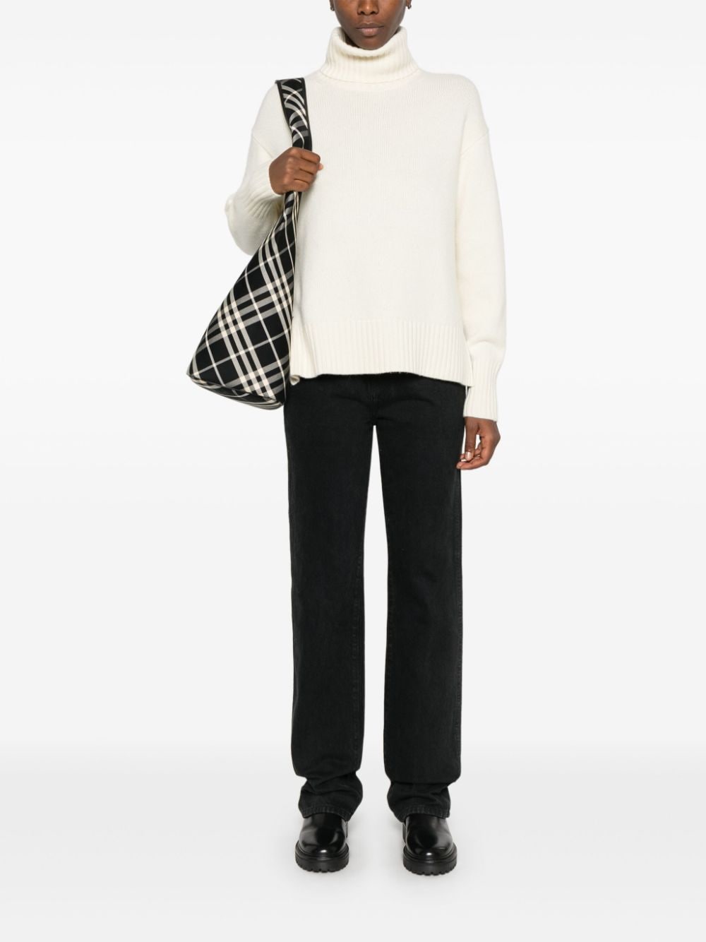 Shop Polo Ralph Lauren Turtleneck Sweater In Neutrals