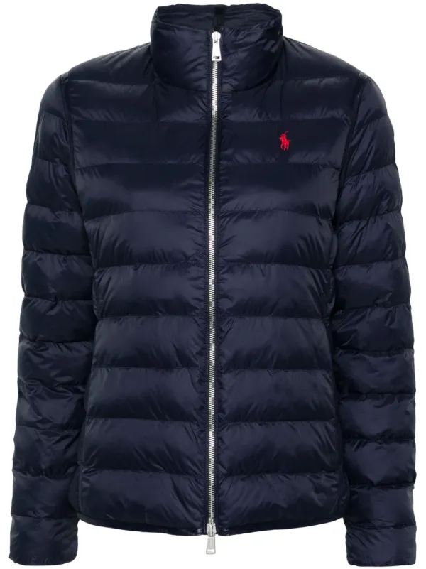 Polo Ralph Lauren Polo Pony embroidered Puffer Jacket Blue FARFETCH AE