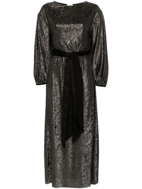 chinese dress ladies Houndstooth Print Maxi Dress B | Dress main image 0