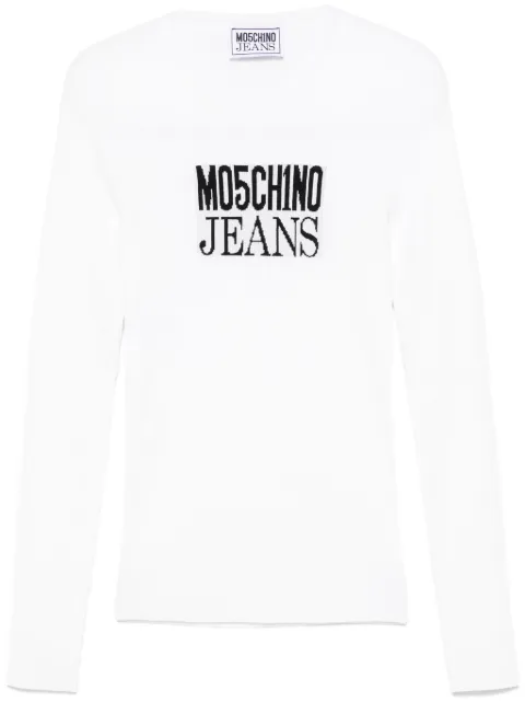 MOSCHINO JEANS logo-jacquard top