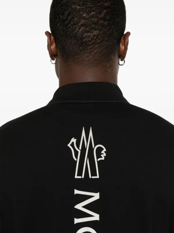 【や様ありがとうございます】MONCLER ロゴ ポロシャツ ブラック Moncler ロゴ ポロシャツ | ブラック | FARFETCH JP