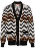 Missoni zigzag wool cardigan - Brown