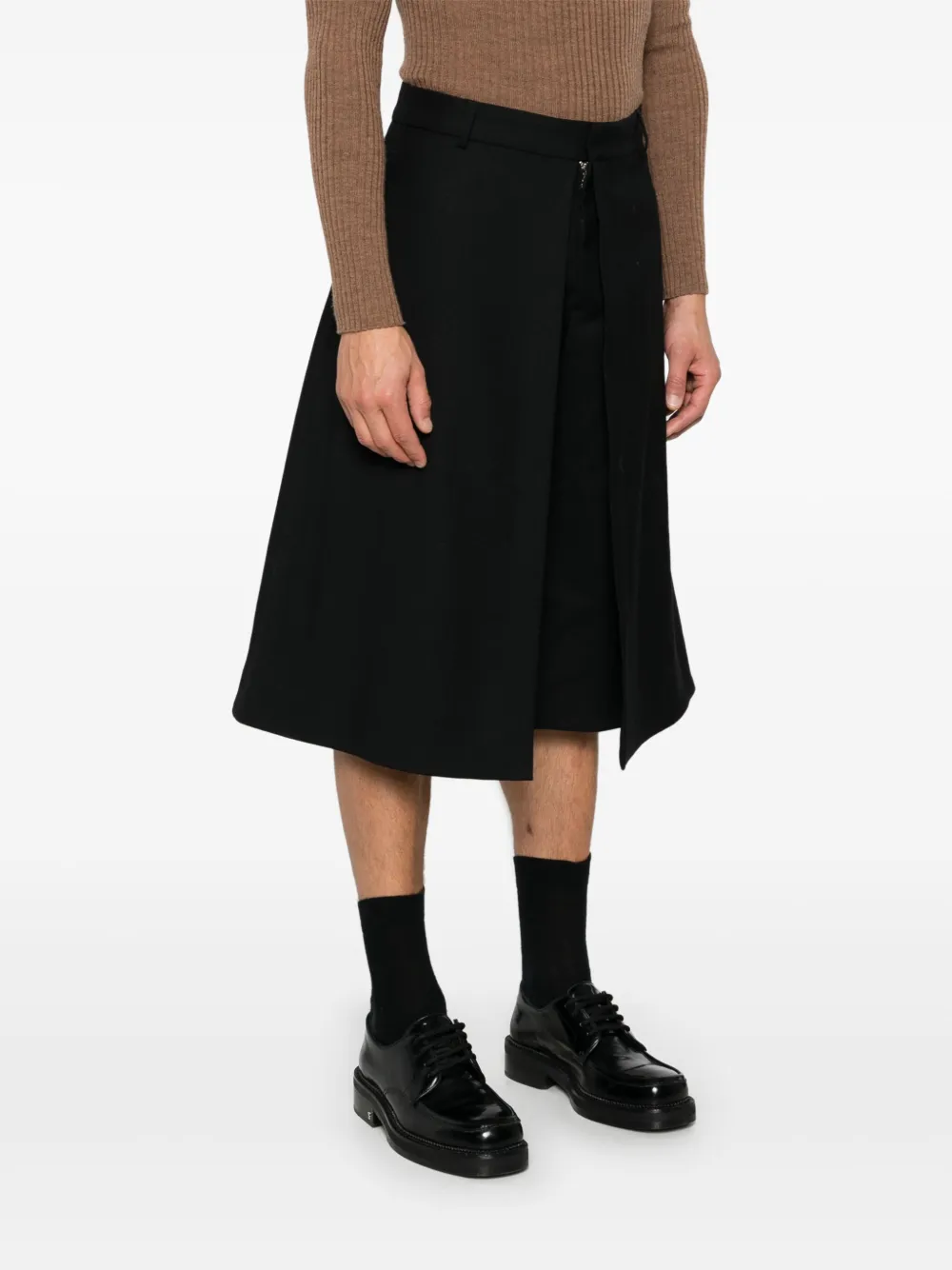 Shop Ami Alexandre Mattiussi Panel-detail Shorts In Black