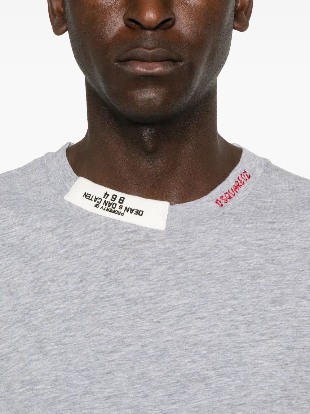 DSQUARED2 T-shirt met geborduurd logo Grijs