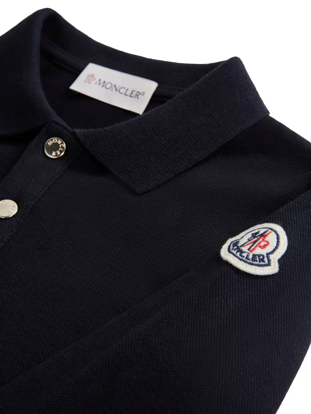 Moncler Enfant Polojurk met logopatch Blauw