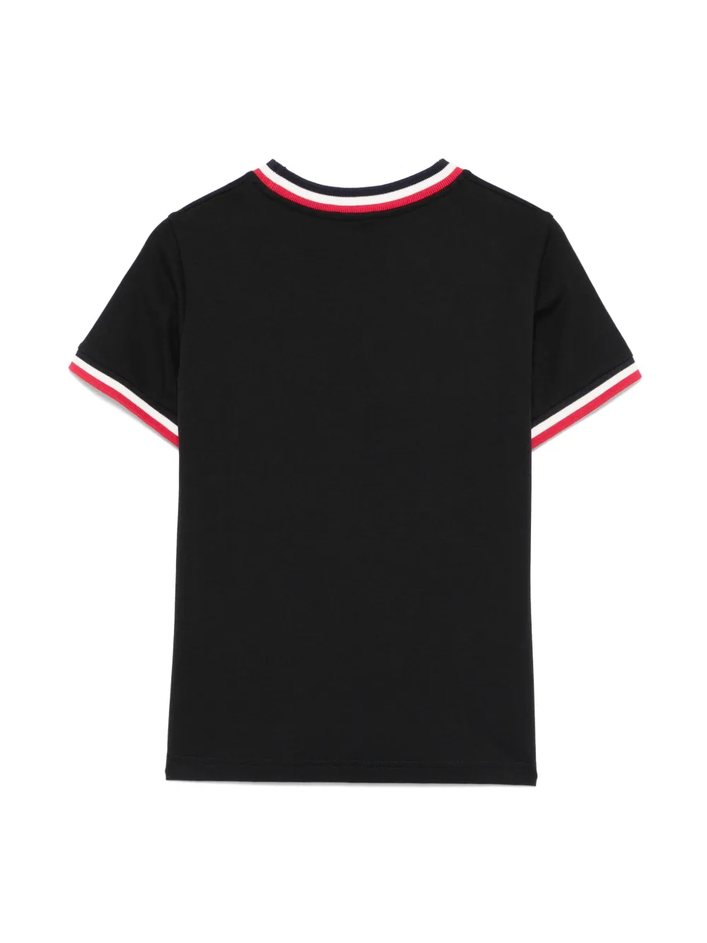 Moncler Enfant T-shirt met contrasterende afwerking - Zwart