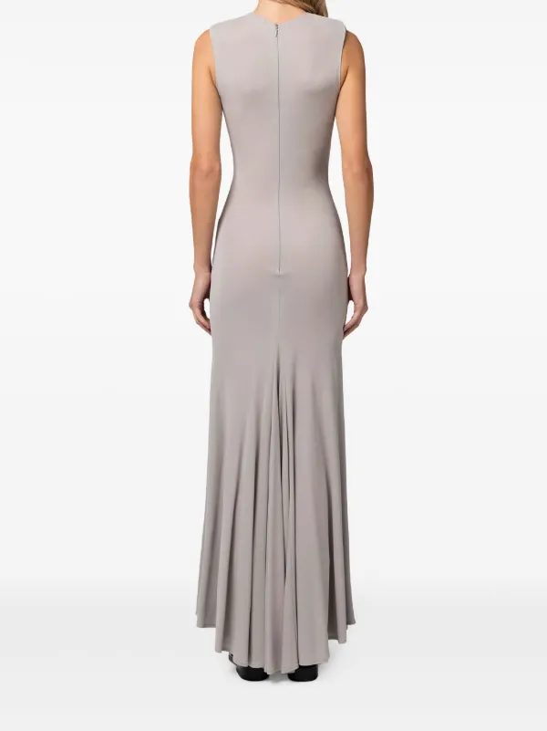 Elisabetta Franchi Jersey Flared Midi Dress | Neutrals