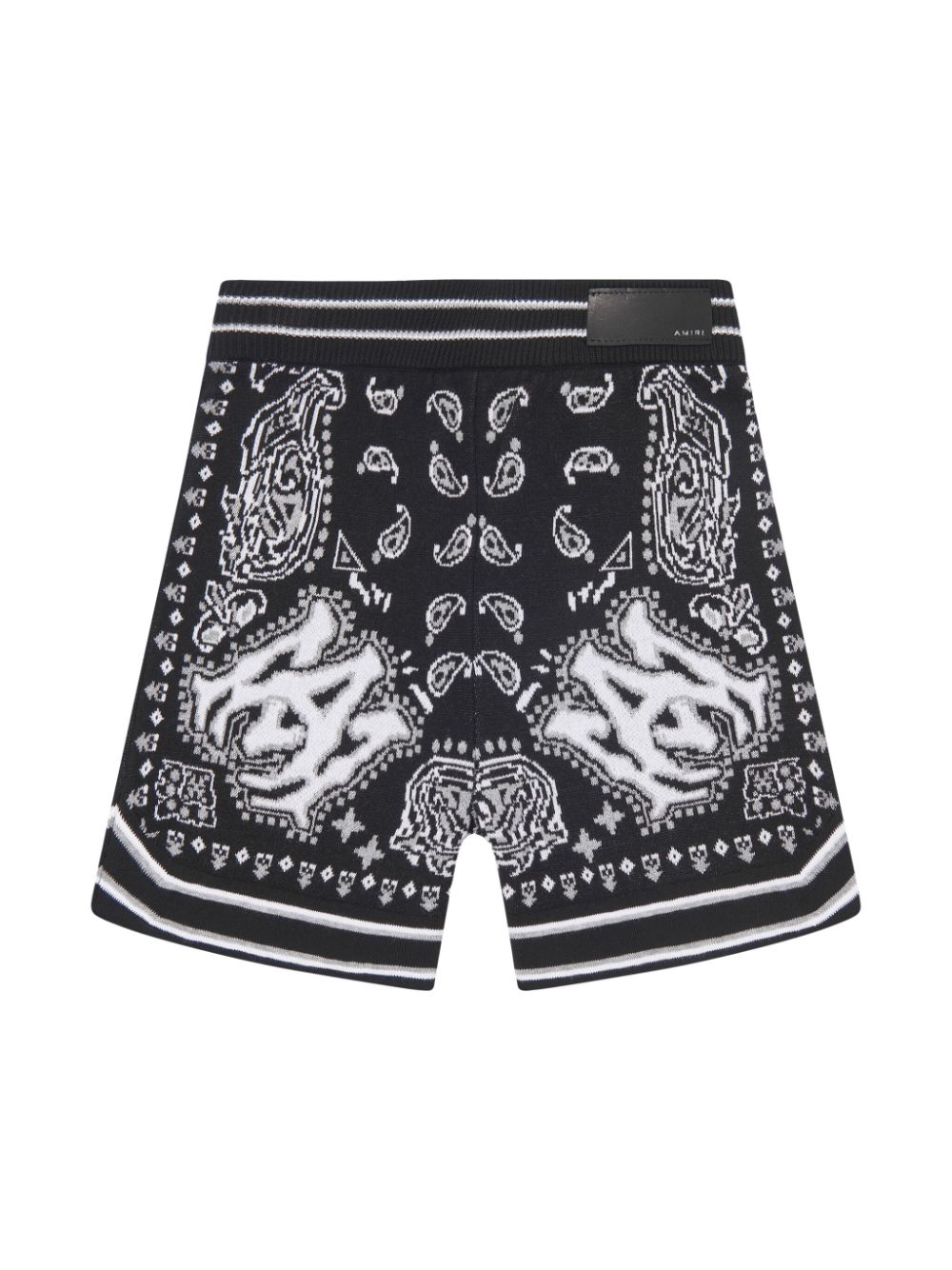 AMIRI KIDS bandana print shorts - Zwart