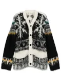 sacai abstract cardigan - Black