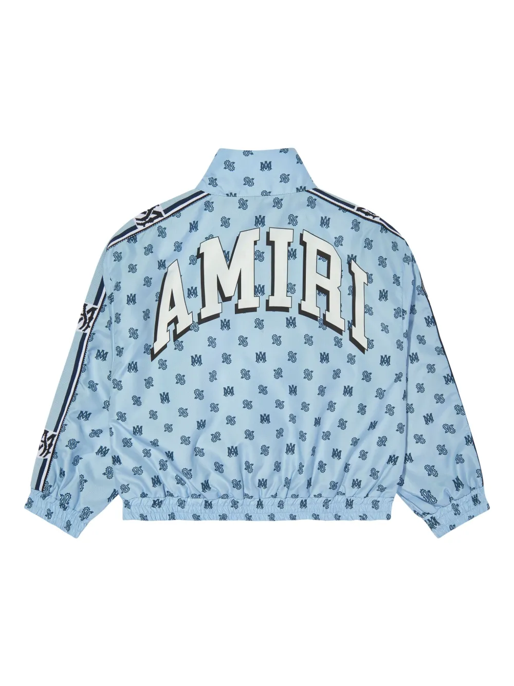 AMIRI KIDS logo-print windbreaker jacket - Blauw