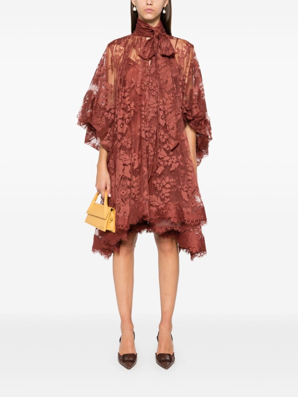 Shop Zimmermann Illustration Mini Dress In Red