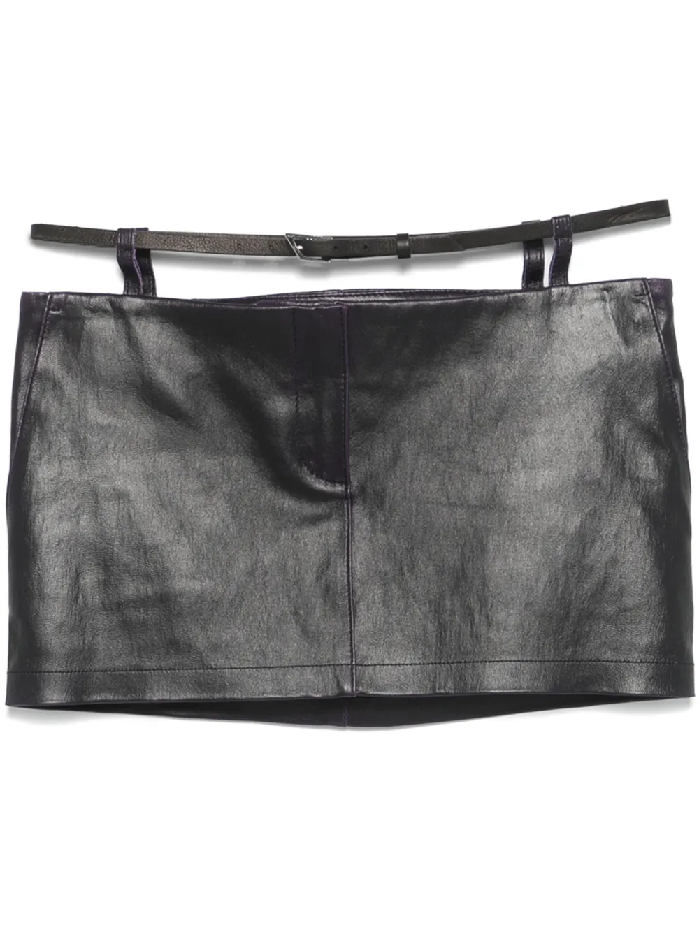The Attico leather mini skirt Women